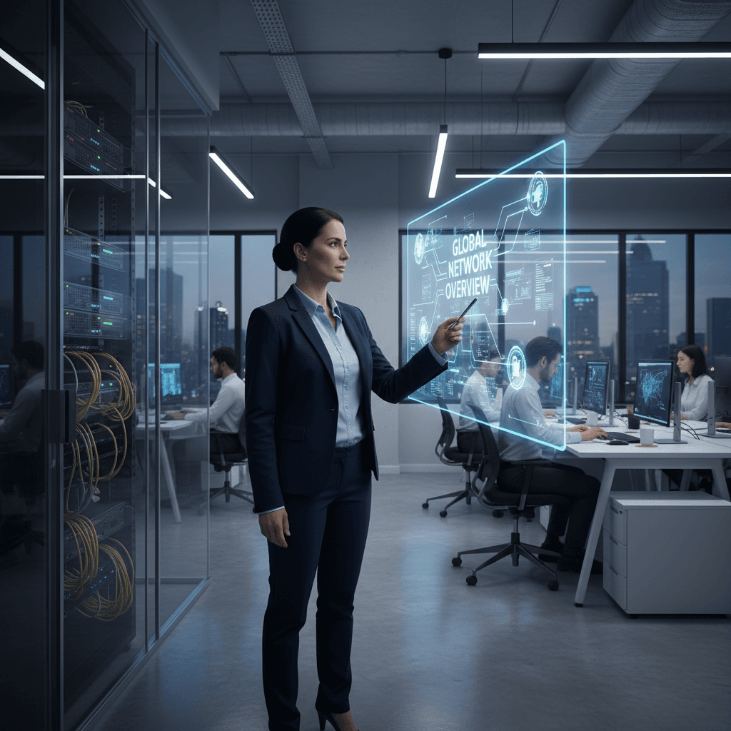 IT consultant working with technology systems