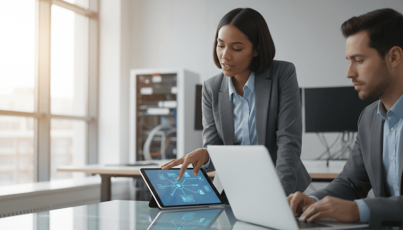 IT consultant meeting with client